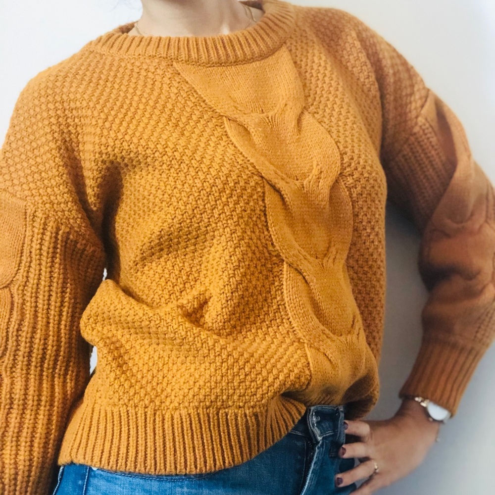 NWT J. Crew Cable-knit balloon sleeve sweater